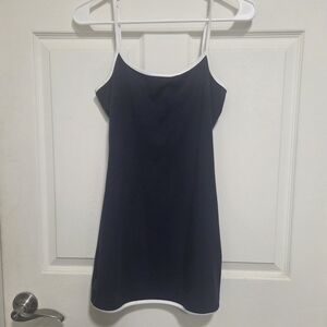 Edikted Midnight Blue Dress with White Accents